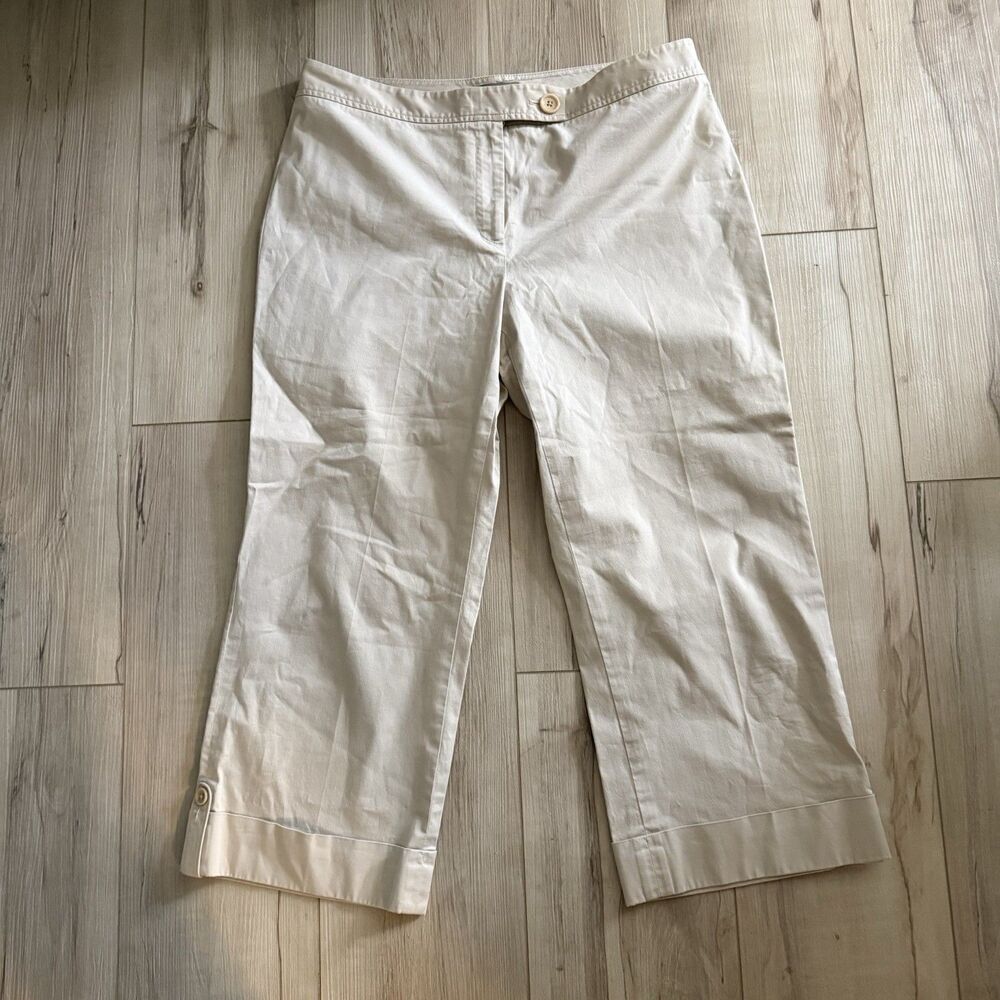 Ann Taylor capris tan Cuffed Khaki Size 10